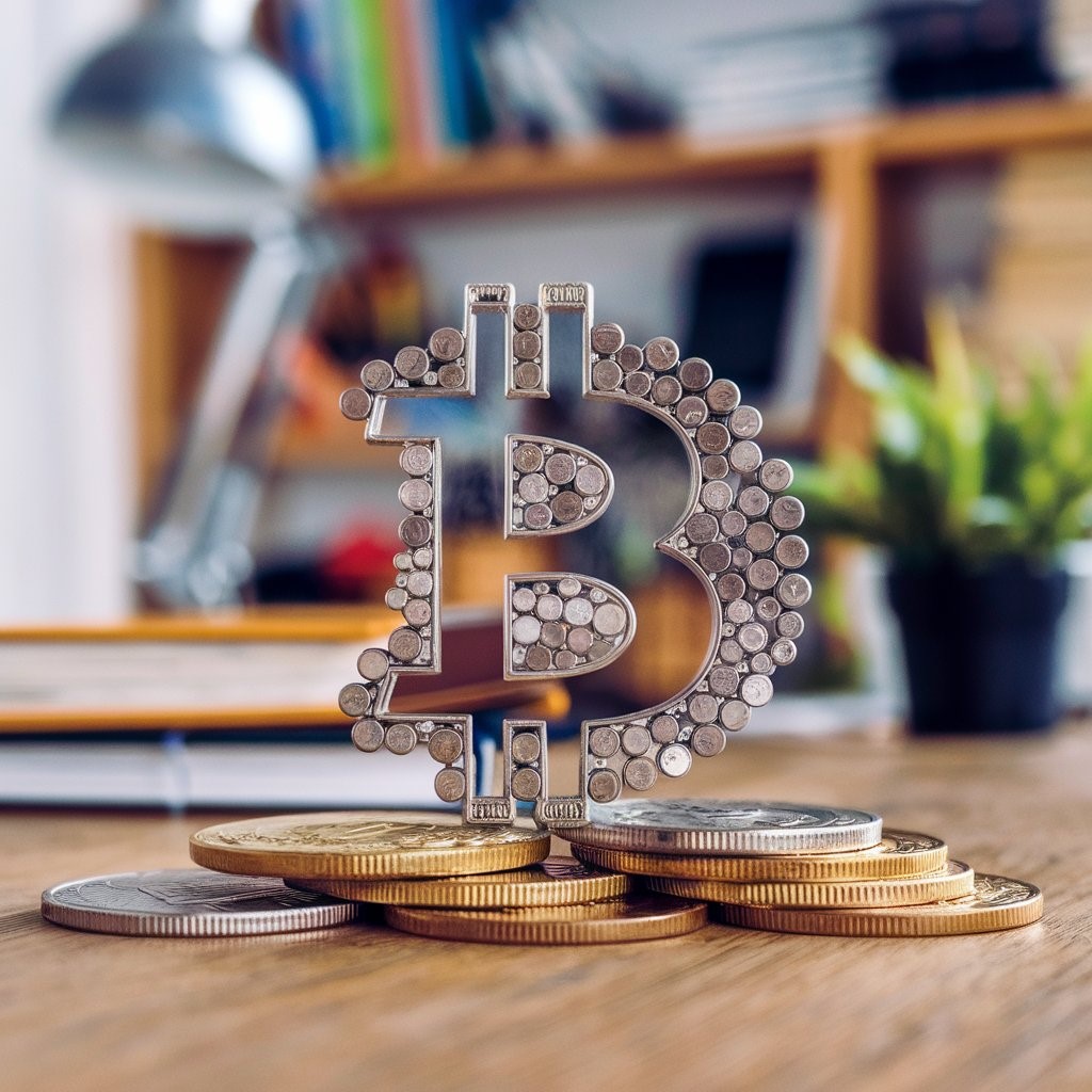 Bitcoin et pièces de monnaie